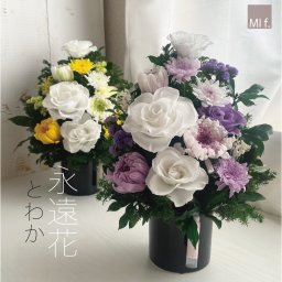 「永遠花 とわか」新盆　輪菊　プリザーブドフラワー　仏花　お供え花　