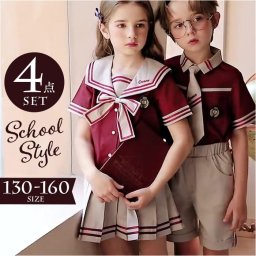 幼稚園 制服 通販 学園制服 こども 子供 キッズ 半袖ブラウス トップス スカート パンツ ダンス衣装 パフォーマンスウェア 通園 通学 ジュニア 女の子 男の子 シンプル オシャレ かわいい イギリス風 発表会 演奏会 カジュアル学生服