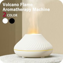 アロマディフューザー ブランド Volcano Flame Aromatherapy Machine ブラック ホワイト 雑貨