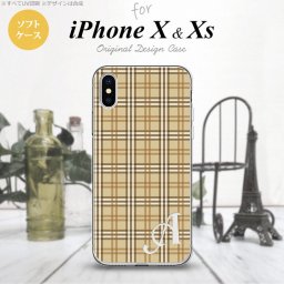 【iPhoneX】【スマホケース/スマホカバー】【アイフォンX】iPhoneX スマホケース ケース アイフォンX イニシャル チェックB ベージュ nk-ipx-tp444ini【メール便送料無料】
