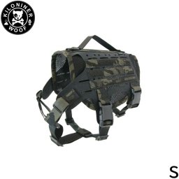 KILONINER キロナイナー M4 Tactical MOLLE Vest Laser Cut M4タクティカルモールベストレーザーカット ハーネス S Multicam Black 胴輪 ワッペンでカスタマイズ可