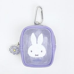 ミッフィー miffy カラビナ付きミニポーチ パープル ピスタチオ＆ラベンダーシリーズ