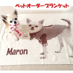 ペット 写真 オーダー 編み物 コットン ブランケット 飼い主 犬が好き 猫が好き 思い出 メモリアル ぬくもり チワワ ダックス トイプードル 猫 等ペットの写真で作る 誕生日 母の日 プレゼント 還暦祝い ペットロスの思い出に