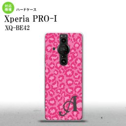 XperiaPRO-I Xperia PRO-I スマホケース 背面ケース ハードケース 豹柄 B ピンク +アルファベット 背面カバー android nk-xproi-892i