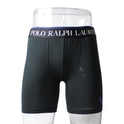 ポロラルフローレン：COTTON STRETCH POUCH ボクサーブリーフ (ポロブラック)[ボクサーパンツ 男性下着 メンズインナー 人気ブランド おすすめギフト 誕生日プレゼント メンズファッション]