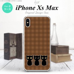 iPhoneXsMax iPhone XS Max スマホケース ハードケース 猫 イラスト 茶 メンズ レディース nk-ixm-1139