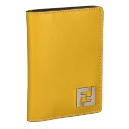 フェンディ FENDI カードケース 名刺入れ 7M0349-0AFF2 F1M6B メンズ イエロー 本革 レザー