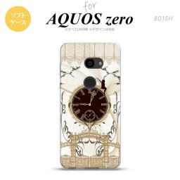 AQUOS zero アクオス ゼロ 801SH スマホケース カバー ソフトケース 妖精と時計 ゴシック茶 nk-801sh-tp1253[スマホ,スマホケース,スマホカバー,ケース,カバー,ジャケット]