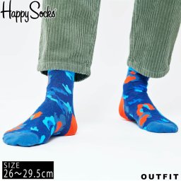 HappySocks ハッピーソックス メンズ 靴下 クルー丈 クルーソックス 総柄 派手 カラフル ソックス ユニセックス 男性 紳士 綿混 かわいい outfit 敬老の日 プレゼント ギフト