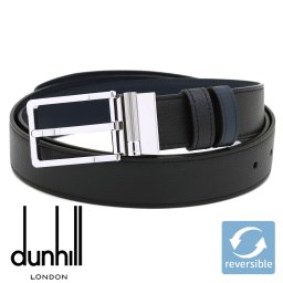 ダンヒル ベルト DUNHILL メンズベルト リバーシブル レザー 回転式バックル メンズ 男性用 ブラック ネイビー 24F4T22PO001 【ラッピング無料 誕生日 お祝い プレゼント ギフト 贈り物】 送料無料