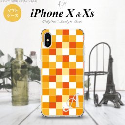 【iPhoneX】【スマホケース/スマホカバー】【アイフォンX】iPhoneX スマホケース ケース アイフォンX イニシャル スクエア オレンジ nk-ipx-tp1015ini【メール便送料無料】