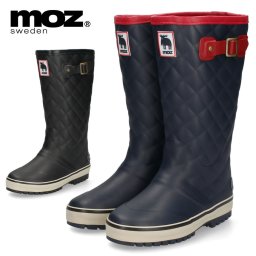 長靴 レディース モズ レインブーツ 防水ブーツ 防寒 雪 滑らない 雨靴 ロング ブーツ MOZ 軽い 91021 ブラック ネイビー 黒 完全防水 軽量 防滑 キルティング