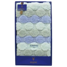 【ギフト対応無料】チェルベ ドット 大判バスマット ブルー (095841BL/34PU) ※送料無料(北海道・沖縄は除く)