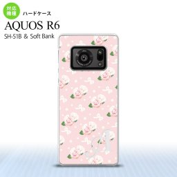 SH-51B AQUOS R6 AQUOS R6 スマホケース ハードケース 花柄 バラ リボン ピンク +アルファベット メンズ レディース nk-r6-256i