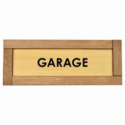 ガレージ Garage 木枠付き 木製プレート Dタイプ サインプレート ドアプレート 長方形 おしゃれ かっこいい かわいい シンプル ナチュラル ブラウン トイレ 貼付タイプ 北欧風 レストラン 個人用 自宅 インテリア コーデ 商業施設 企業用 カフェ