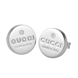 グッチ GUCCI ピアス 163123 J8400 8106 GUCCIトレードマーク刻印 サークル ロゴ スタッドピアス イヤリング レディース アクセサリー シルバー