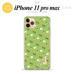 iPhone11ProMax iPhone11pro max スマホケース ソフトケース 花柄 バラ ドット 小 緑 +アルファベット メンズ レディース nk-i11pm-tp248i
