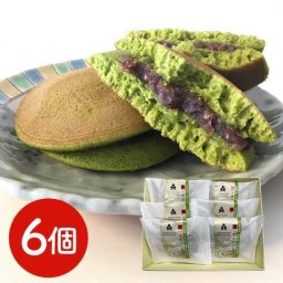 どら焼き 6個入 宇治抹茶 どらやき 和菓子 高級 スイーツ ギフト お取り寄せ お菓子 詰め合わせ 個包装 贈り物 手土産 お供え 内祝い お返し お祝い 抹茶スイーツ 国産 小豆 北海道産 小麦粉 絶品 おやつ