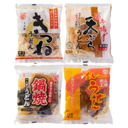 めん工房 辻麺 うどん 詰め合わせ 食べ比べセット 4種 計12食入 冷凍うどん 和食 きつねうどん 麺 天ぷらうどん 鍋焼き