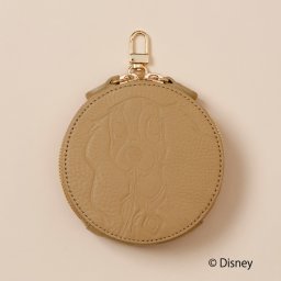 Disney『 わんわん物語 』レディ デザイン 本革ラウンドポーチ 本革 ミニポーチ コスメポーチ コインケース チャーム キーホルダー 大人 ギフト お祝い プレゼント