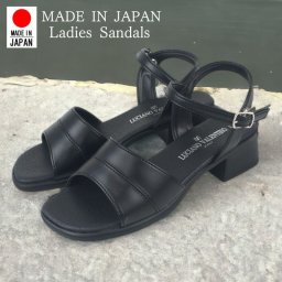 日本製 オフィスサンダル コンフォート レディース LUCIANO VALENTINO ミュール ヒール ストラップ サンダル 4.0cm シューズ 婦人用 美脚 靴  nc3640