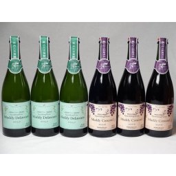 ワインセット スパークリングワイン6本セット　マディデラウェア(デラウェア)×3本　マディルージュ(ルージュ)×3本　 (山
