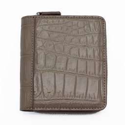 ロダニア　RODANIA　二つ折り財布　RDOC275TP　トープ　ナイルクロコダイル　ワニ革　高級皮革　特価品　コンパクト財布　メンズ　レディース