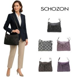 SCHOZON ショゾン 11-2002 リエート ショルダーバッグ 普段使い お出かけ 小旅行 トラベルバッグシリーズ グレージュ ブラック ネイビー アッシュパープル 日本製 ジャガード生地 撥水加工 樹脂加工 エレガント 機能性 母の日 敬老の日 プレゼント 贈り物 ギフト