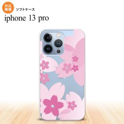 iPhone13 Pro iPhone13Pro ケース ソフトケース 花柄 サクラ B クリア ピンク iPhone13Pro専用 nk-i13p-tp057