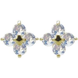 ロイヤルブルームーンストーン 十字架  ピアス クロス ピアス K10