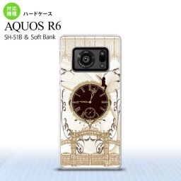 SH-51B AQUOS R6 AQUOS R6 スマホケース ハードケース 時計 妖精 黒 茶 メンズ レディース nk-r6-1253