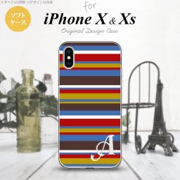 【iPhoneX】【スマホケース/スマホカバー】【アイフォンX】iPhoneX スマホケース ケース アイフォンX イニシャル ボーダー ブルーブラウン nk-ipx-tp703ini【メール便送料無料】