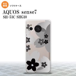 sense7 sense7 スマホケース 背面ケースソフトケース 花柄 サクラ B 黒 2022年 11月発売 nk-sens7-tp055