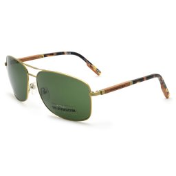 ゼニア ZEGNA サングラス ノーズパッド UVカット アイウェア バタフライ EZ0176/S 34N 66 メンズ ゴールド+ハバナ+グリーン