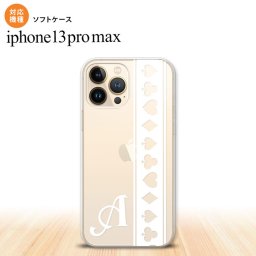 iPhone13ProMax iPhone13 Pro Max ケース ソフトケース トランプ 帯 白 クリア +アルファベット iPhone13 プロ マックス 6.7インチ おしゃれ かわいい メンズ レディース キッズ デザインたくさん nk-i13pm-tp529i