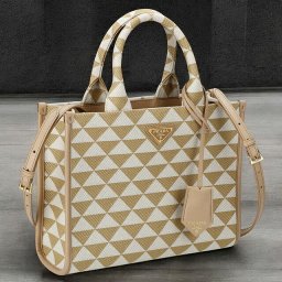 プラダ トートバッグ レディース ブランド PRADA 1BA354 ベージュ/ホワイト