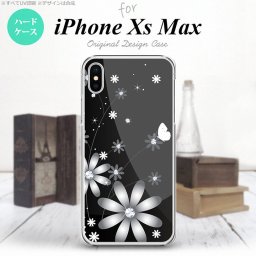 iPhoneXsMax iPhone XS Max スマホケース ハードケース 花柄 ガーベラ 黒 メンズ レディース nk-ixm-065