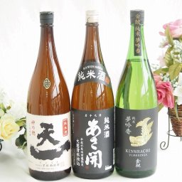 米の旨味よい日本酒3本セット(早川酒造部天一 純米酒 (三重県) あさ開 純米酒 (岩手県) 金しゃち酒造金鯱 夢吟香 純米酒 (愛知県)) 1800ml×3本