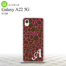 SC-56B Galaxy A22 スマホケース ハードケース キリン ピンク +アルファベット メンズ レディース nk-a22-746i