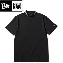 ニューエラ ゴルフ 半袖 ミッドネック Tシャツ 鹿の子 ブラック NEW ERA (14859933) 2026年春夏モデル お誕生日祝い お祝い 記念品 お父さん 父の日 彼氏 男性 30代 40代 50代 60代  還暦祝い 敬老の日 人気プレゼント プレゼント