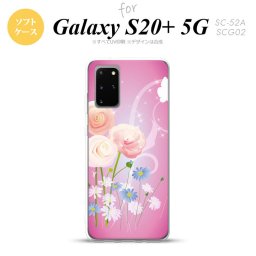 SC-52A SCG02 Galaxy S20+ 5G スマホケース ソフトケース 花柄 ミックス C ピンク メンズ レディース nk-s20p-tp282