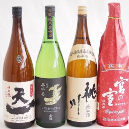 米の旨味よい日本酒4本セット(早川酒造部天一 純米酒 (三重県) 桃川 純米酒 (青森県) 金しゃち酒造金鯱 夢吟香 純米酒 (愛知県) 宮崎本店宮の雪 純米酒 (三重県)) 1800ml×4本