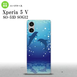 Xperia 5V Xperia 5V 背面ケース カバー ステンドグラス風 おしゃれ イルカ ステンドグラス風 2023年 10月発売 nk-xp55-sg54