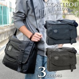 【送料無料】Control blow ショルダーバッグ メンズ ショルダーバック コントロール ブランド 斜めがけバッグ ワンショルダー バッグ メッセンジャーバッグ おしゃれ 斜め掛け 男性 大容量 フェイクレザー 高校生 A4 大学生 シンプル 大きめ