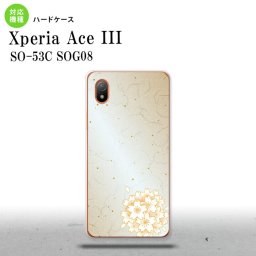 SO-53C SOG08 ワイモバイル Xperia Ace III スマホケース 背面ケース ハードケース 和柄 サクラ 黄 2022年 6月発売 nk-so53c-1272