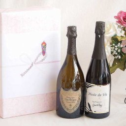 正規ドンペリニヨン白ギフトボックス2本セット シャンパンドンペリニヨン白(フランス)750mlスパークリング白ワインブラッククイーン辛口(長野県)750ml