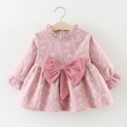 コート 子供服 女の子 キッズ 防寒 子供 チュニック　ワンピース 花柄　裏ボア　コート　アウター　長袖ワンピ