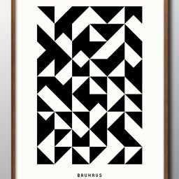 バウハウス BAUHAUS A3 サイズ ポスター アート おしゃれ 絵画 インテリア 北欧 イラスト マット紙 艶消し アートパネル 額 フレーム デザイン 壁掛け ギフト 新築祝い ディスプレイ 引越し祝い　新生活　空間デザイン 
