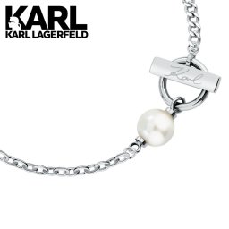 KARL LAGERFELD 正規品 ブレスレット パール チェーン シルバー ジュエリー レディース カールラガーフェルド アクセサリー ギフト プレゼント 誕生日 記念日 成人 卒業 入学