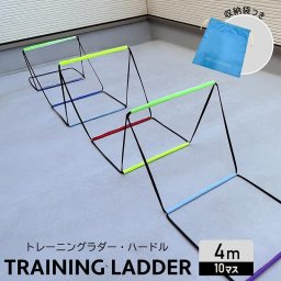 ラダー & ハードル 10マス (カラフル) トレーニング トレーニングラダー 立体ラダー ジャンプ 収納袋付き 室内 器具 サッカー フットサル 野球 バスケットボール バレー 陸上 スポーツ 敏捷性 瞬発力 持ち運び 軽量 練習用品 小学生 子供
